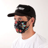 Daily Face Cover 5-Pack (Black Floral)