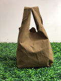 Brown British Millerian Co. Waxed Cotton Tote Bag