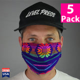 Daily Face Cover 5-Packs (Purple Sarape Fabric)