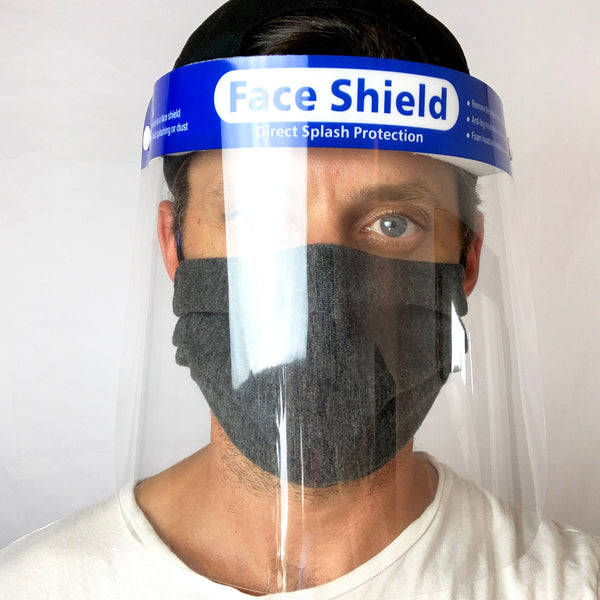 Face Shield/Daily Face Cover Combo - 2 Shields/2 Charcoal Masks