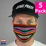 Daily Face Cover 5-Packs (Striped Sarape Fabric)