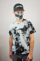 Black Tie Dye T-Shirt + Mask Pack - Black and off-white