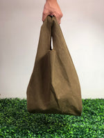 Brown British Millerian Co. Waxed Cotton Tote Bag