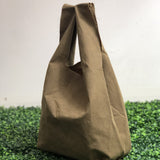 Brown British Millerian Co. Waxed Cotton Tote Bag