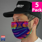 Daily Face Cover 5-Packs (Purple Sarape Fabric)
